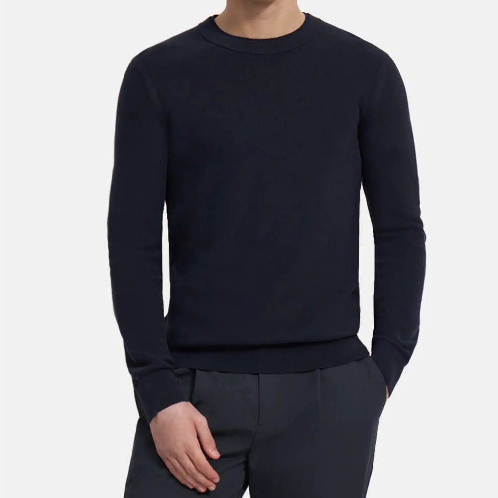Theory Men's Riland Pique Sweater Eco Cotton